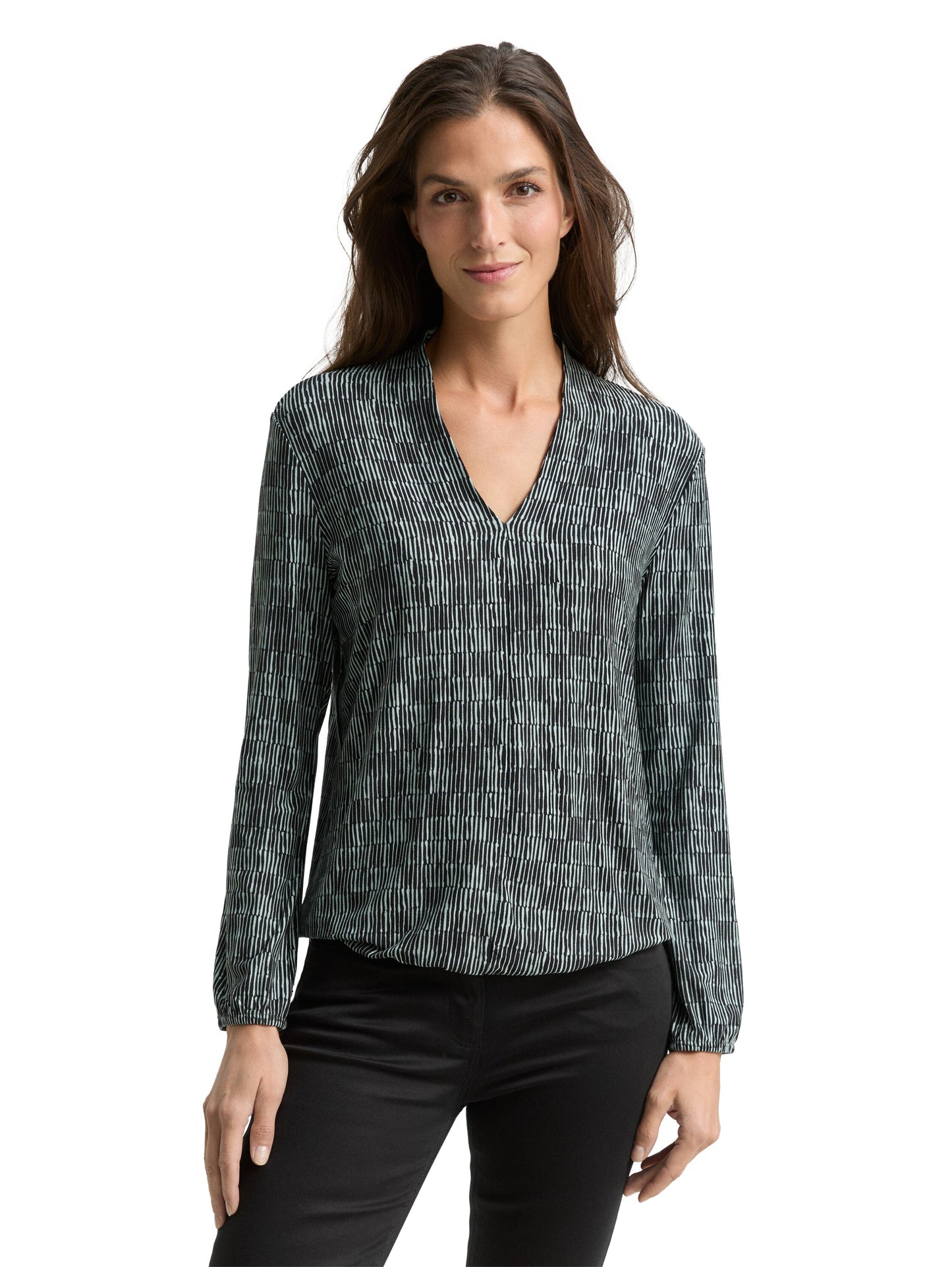 T-shirt v-neck alloverprint - 1049029