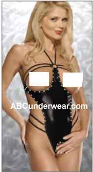 Cutout Ring Studded Teddy Clearance Discount