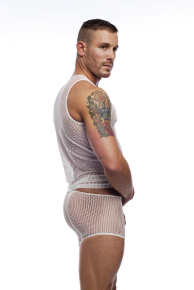 Mens Euro Mesh Squarecut Boxer -Closeout