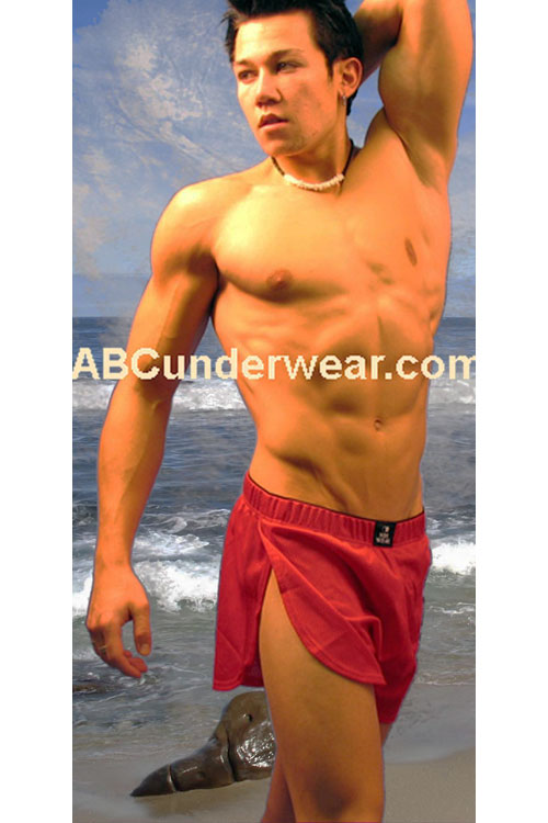 Mens Sexy Mesh Side Split Shorts