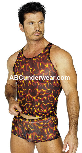 Sheer Flame Tank Top