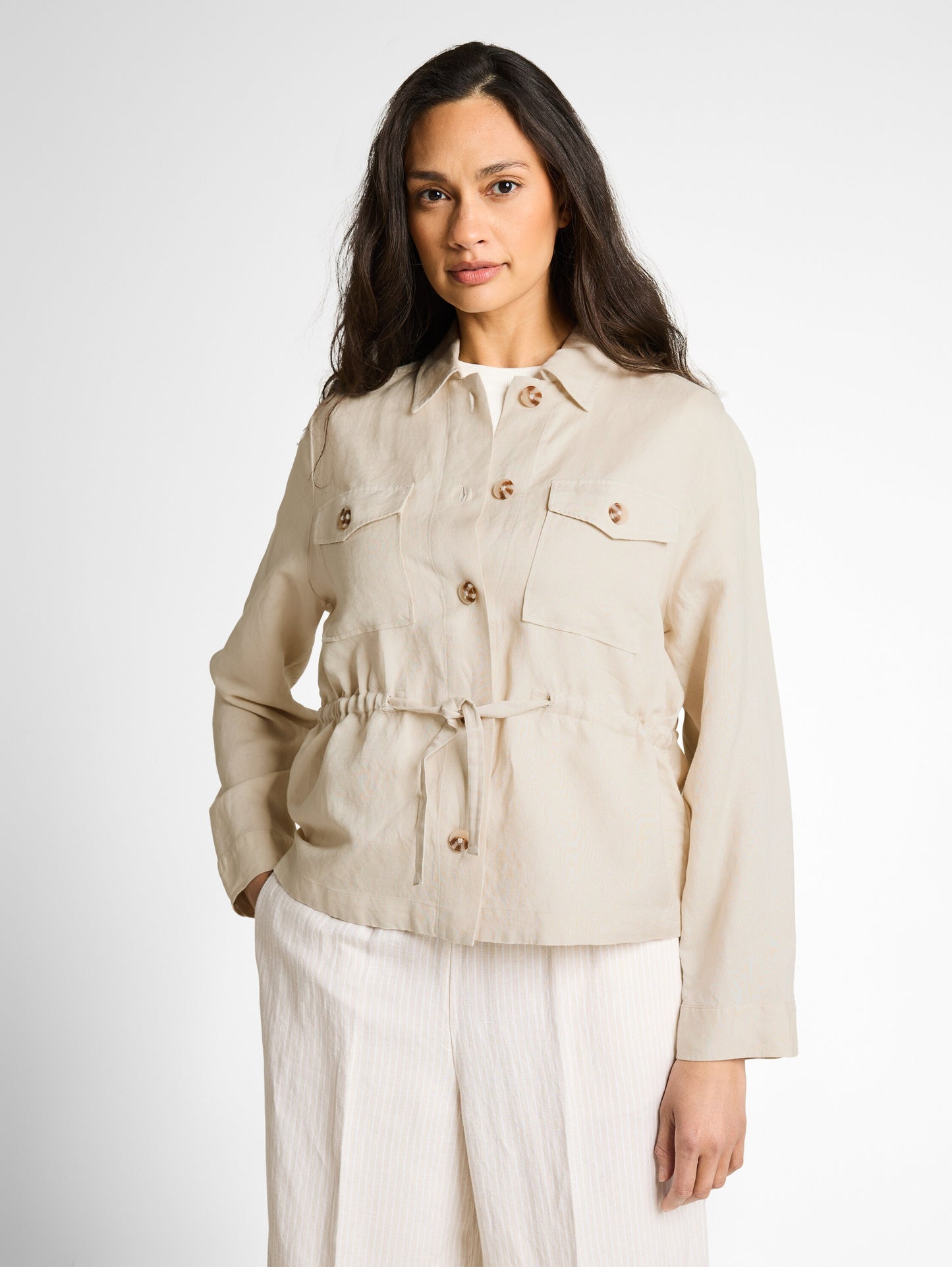 blazer jacket with linen - 1049779