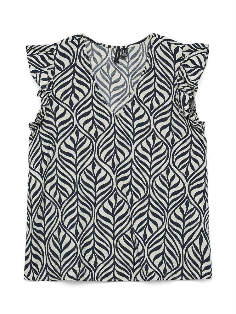 VMJOSIE SL V-NECK TOP WVN BOO - 10303762