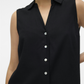 VMMYMILO SL V-NECK SHIRT WVN  GA BO - 10303648