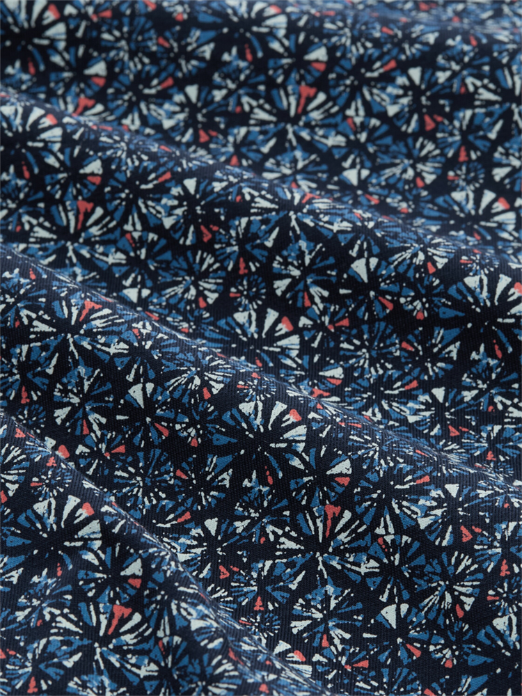 allover printed polo - 1050156