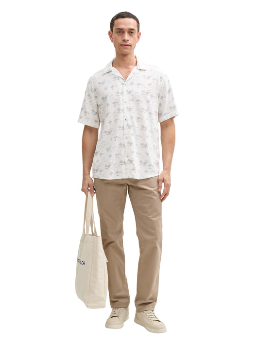 printed viscose linen shirt - 1045110