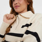 VMSABA STRIPE LS HIGHNECK BLOUSE GA - 10269246