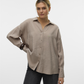 VMQUEENY LS OVERSIZE SHIRT WVN GA N - 10289349