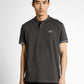 printed stand-up collar polo - 1050196