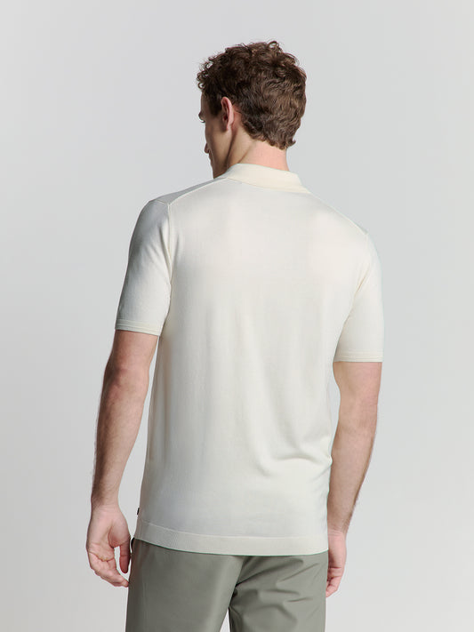 Pullover Short Sleeve Polo Zip Soli - 27210352