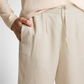 loose fit linen pants - 1049992