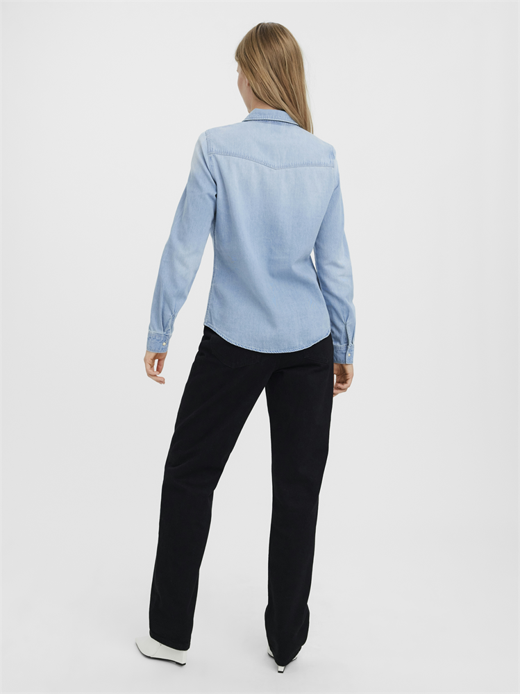 VMMARIA LS DENIM SLIM SHIRT MIX NOO - 10277523