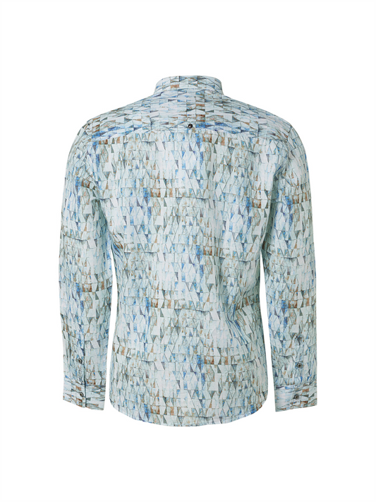 Shirt Allover Printed With Linen - 19430236