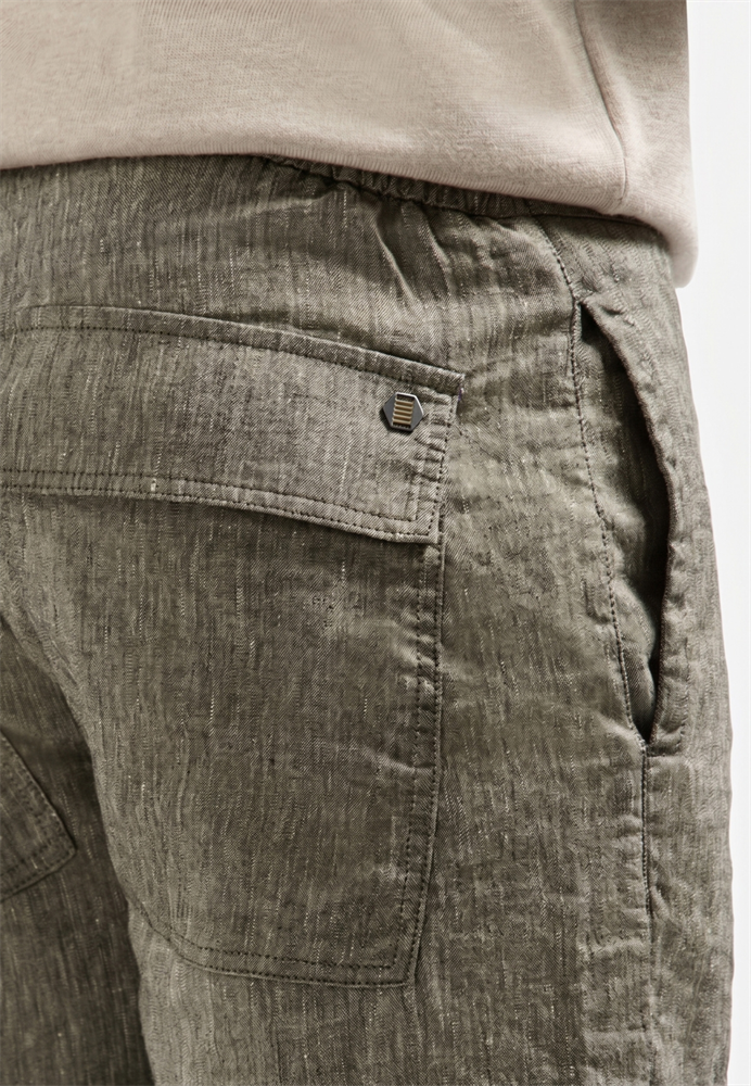 Short Chino With Linen - 318190311