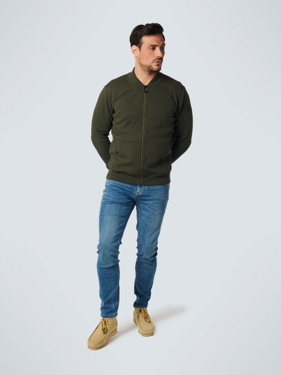 Sweater Full Zipper Twill Jacquard - 21100823SN