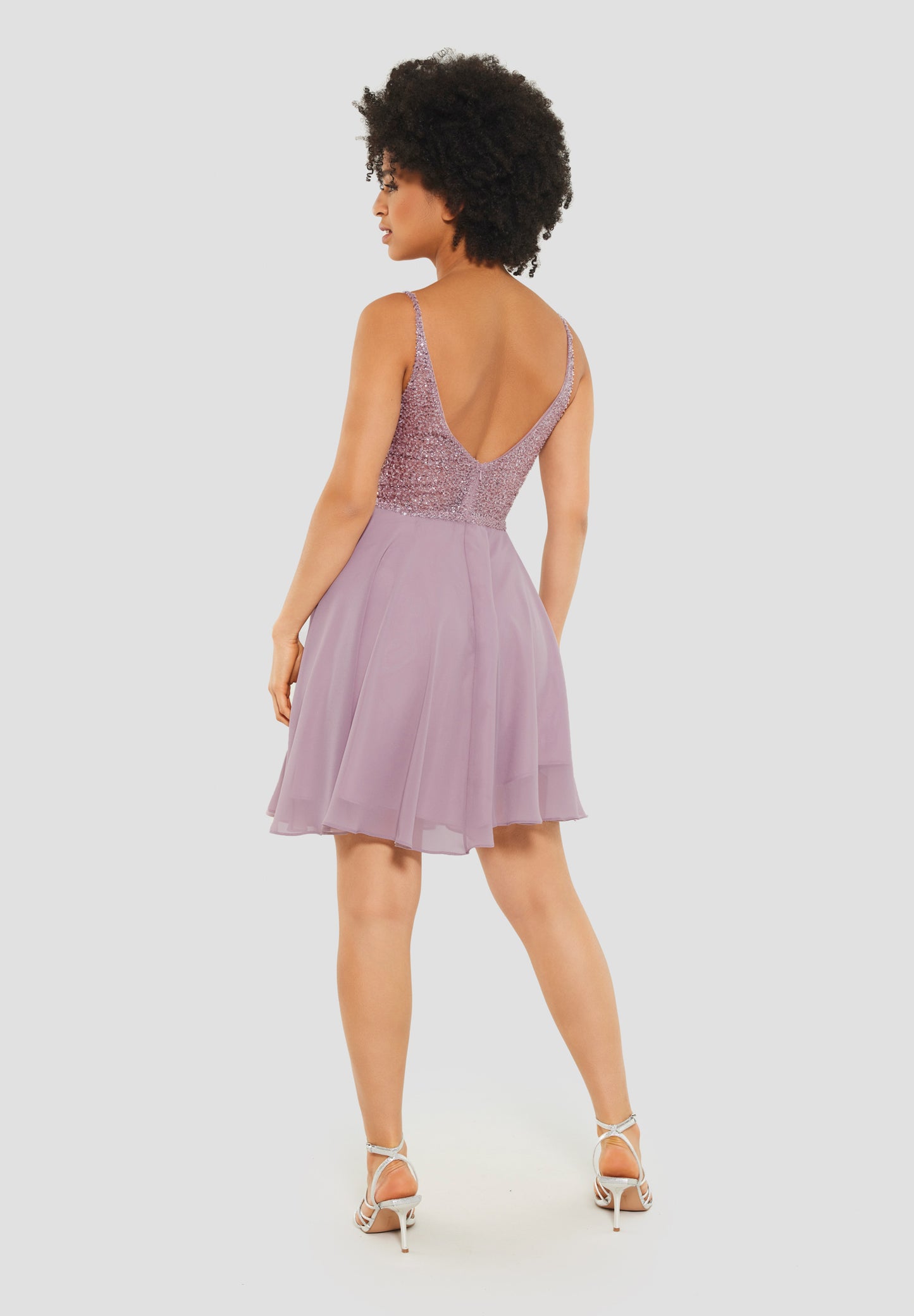 Midikleid aus Material-Mix - 5AE19300