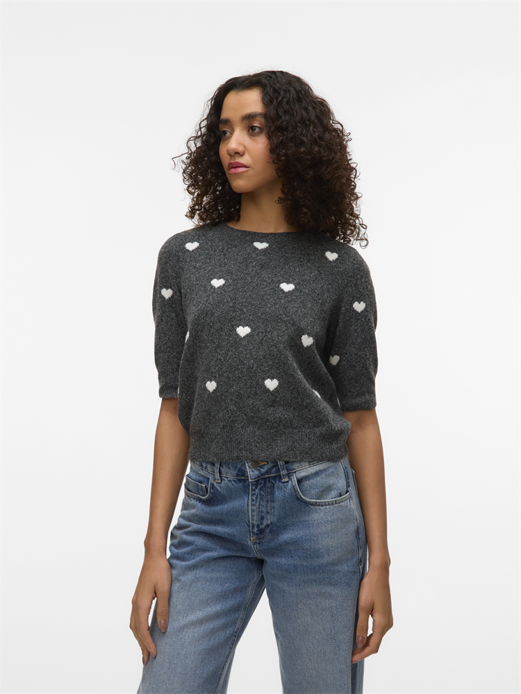 VMDOFFY INTARSIA 2/4 O-NK PULLOVER - 10330793