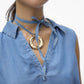 VMHARPER SL COLLAR SHORT TENCEL TOP - 10283751