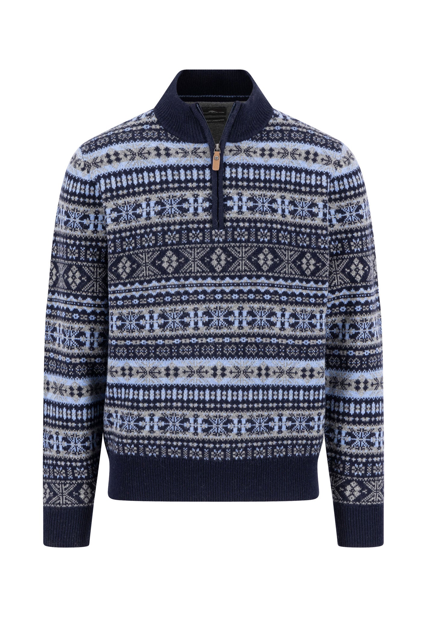 Zip Troyer, Jacquard, Lambswool*RWS - 1510365