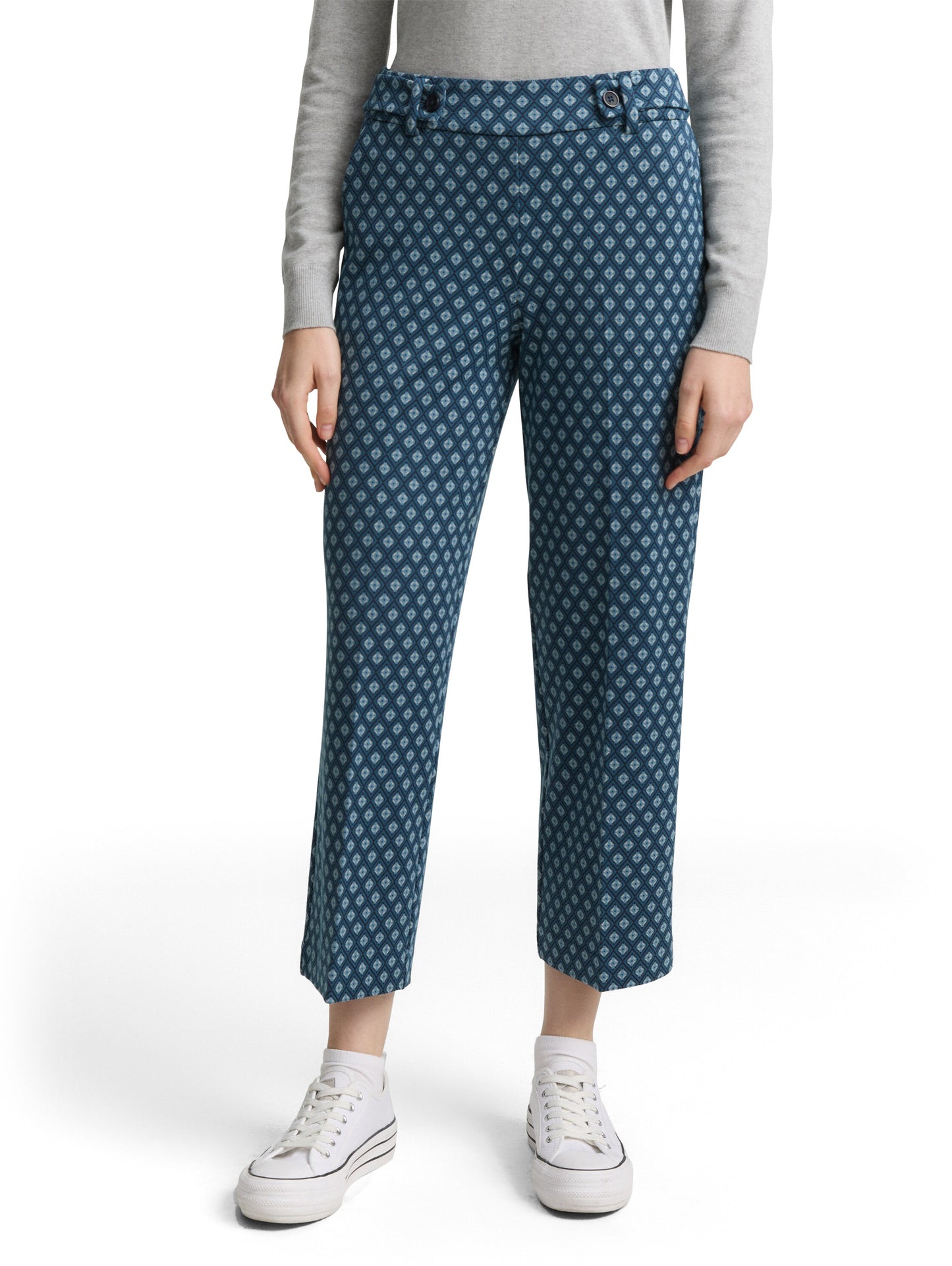 cropped straight leg pants - 1047658