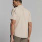 Shirt Short Sleeve Solid With Linen - 27480321SN