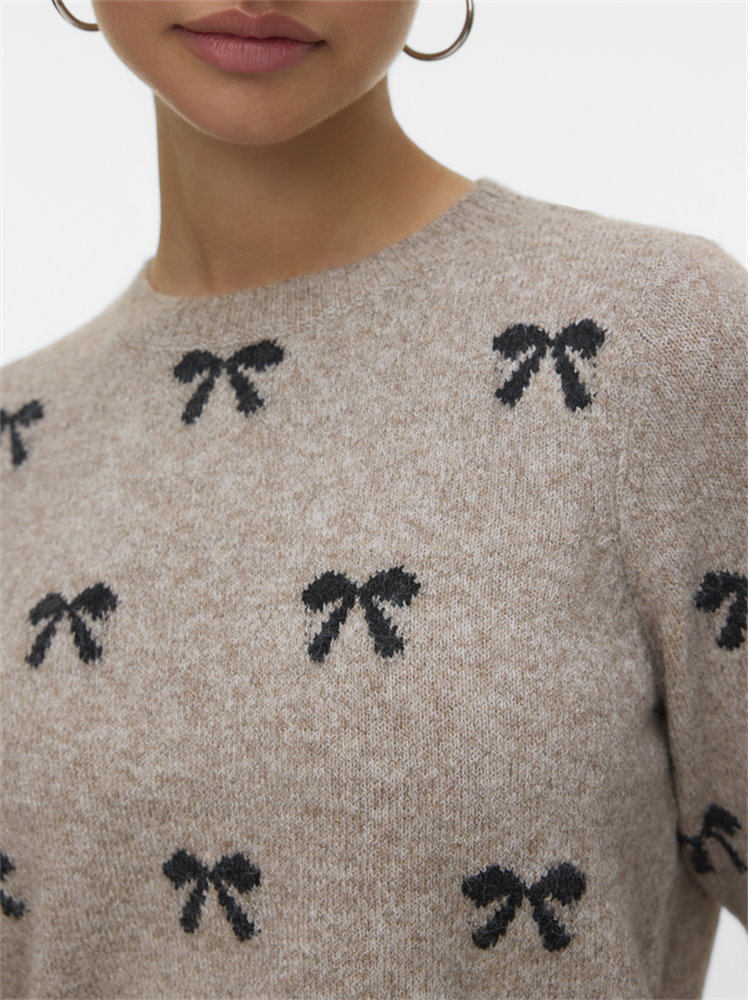 VMDOFFY INTARSIA 2/4 O-NK PULLOVER - 10330793