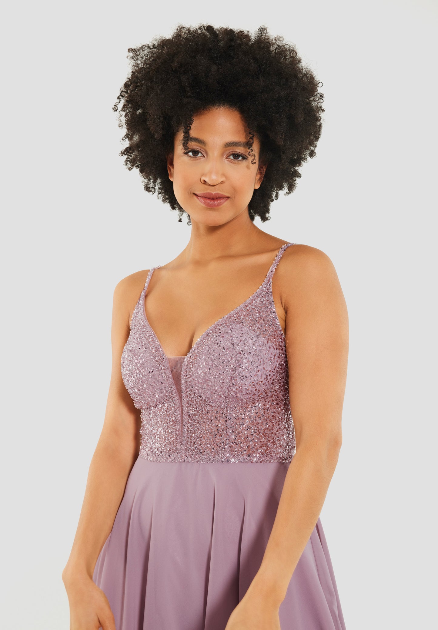 Midikleid aus Material-Mix - 5AE19300