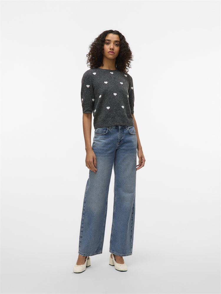 VMDOFFY INTARSIA 2/4 O-NK PULLOVER - 10330793