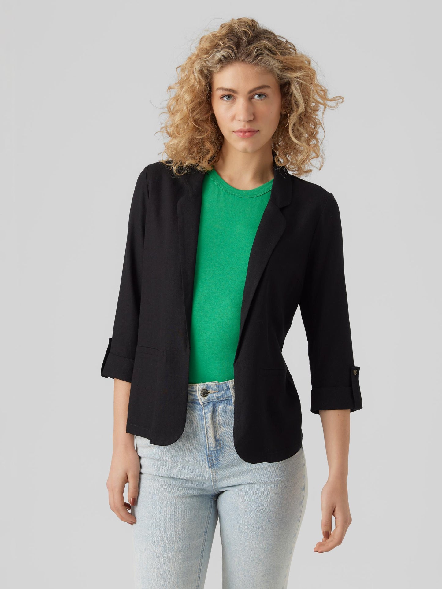 VMJESMILO 3/4 LOOSE BLAZER WVN NOOS - 10279700