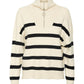 VMSABA STRIPE LS HIGHNECK BLOUSE GA - 10269246