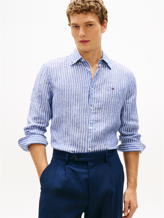 LINEN BENGAL STRIPE RF SHIRT - MW0MW42400