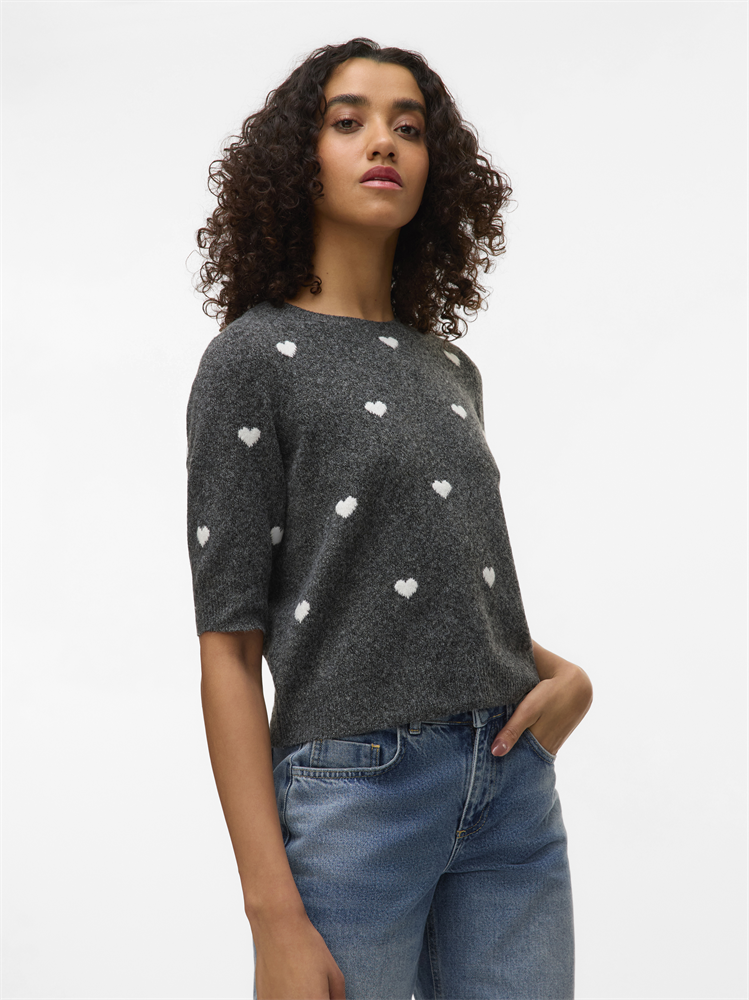 VMDOFFY INTARSIA 2/4 O-NK PULLOVER - 10330793