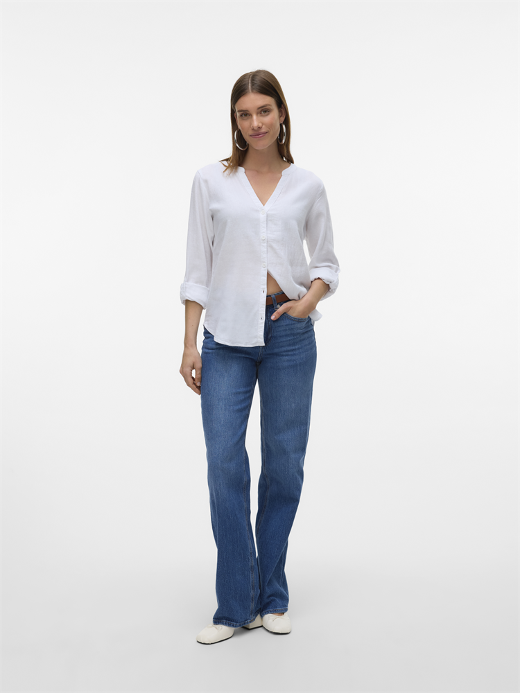 VMLINN LS V-NECK SHIRT WVN NOOS - 10323030