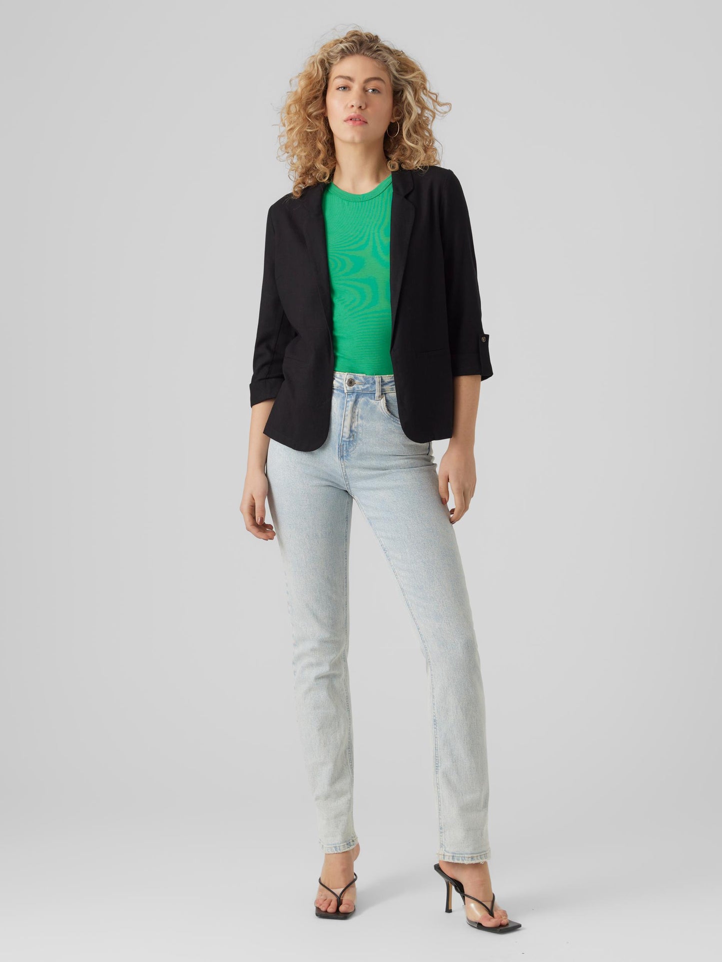 VMJESMILO 3/4 LOOSE BLAZER WVN NOOS - 10279700