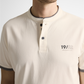 printed stand-up collar polo - 1050196