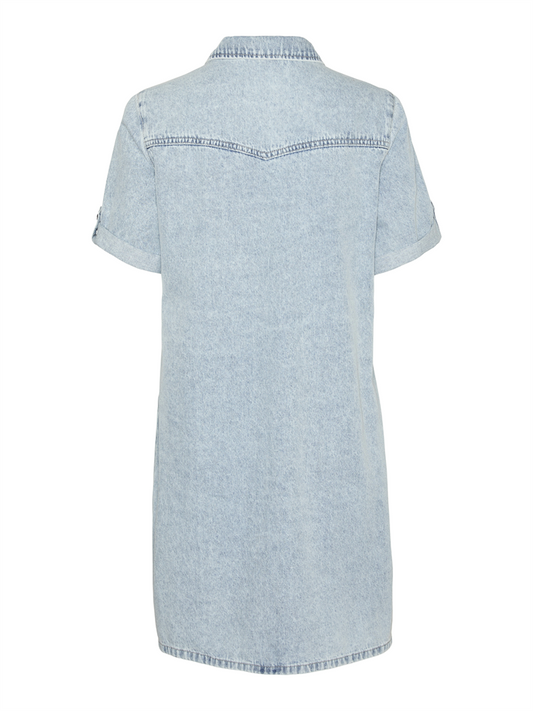 VMJENNIE SS SHORT DENIM DRESS GA NO - 10309665