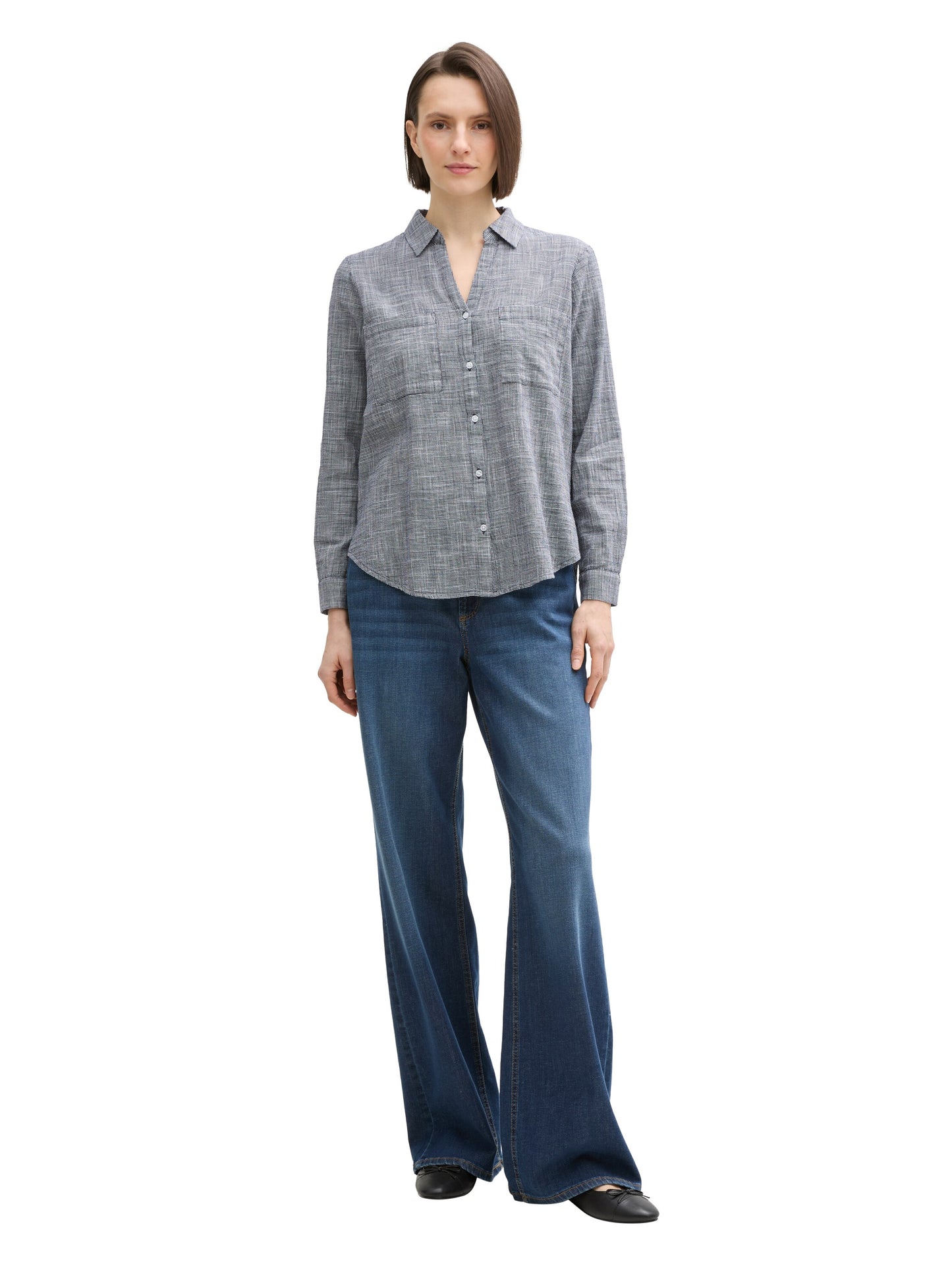 blouse with slub structure - 1035247