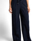 linen loose fit wide leg pants - 1050573