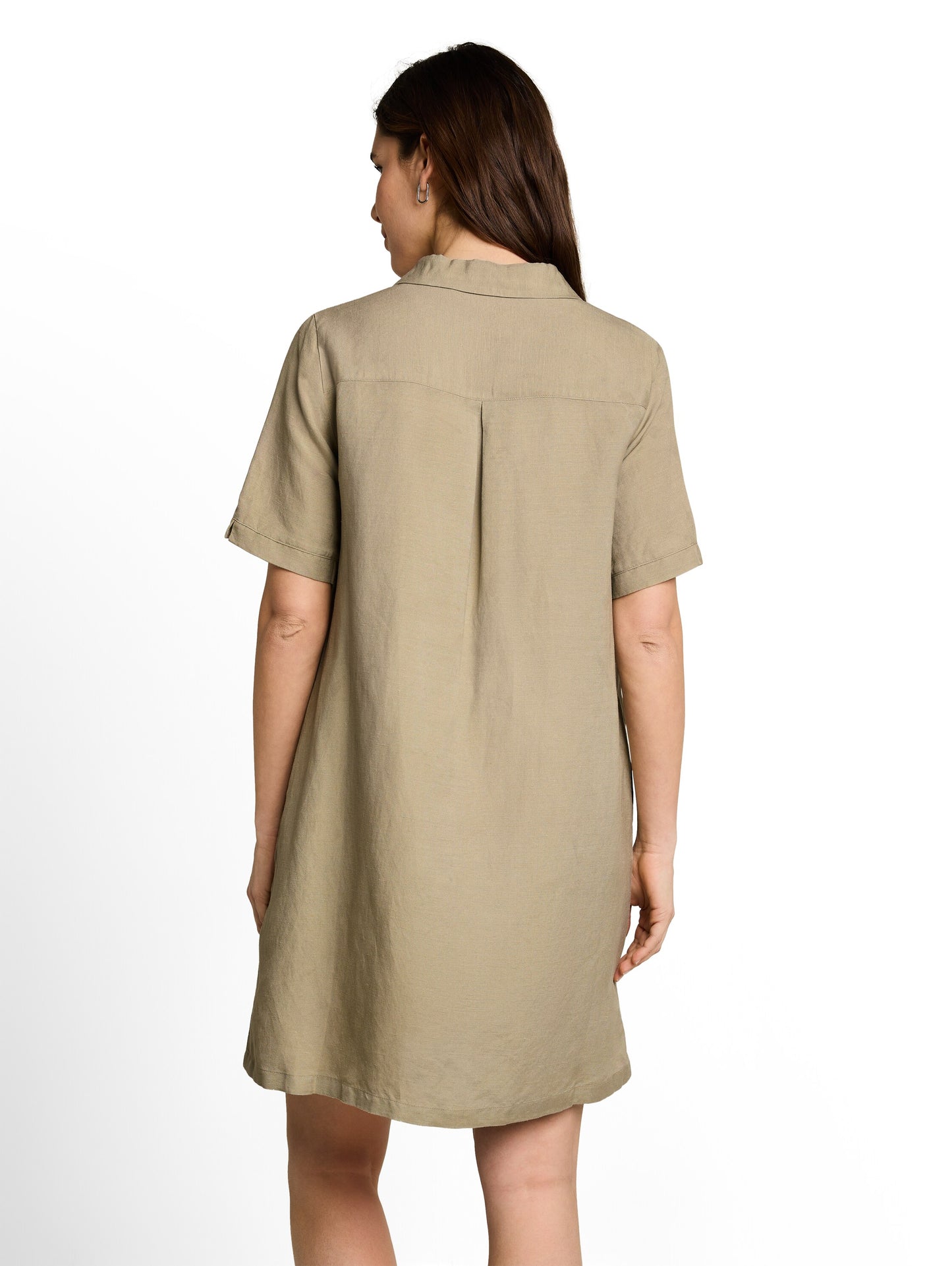 dress linen with polo collar - 1051242