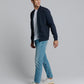 Sweater Full Zipper Jacquard Mix Bo - 27100119
