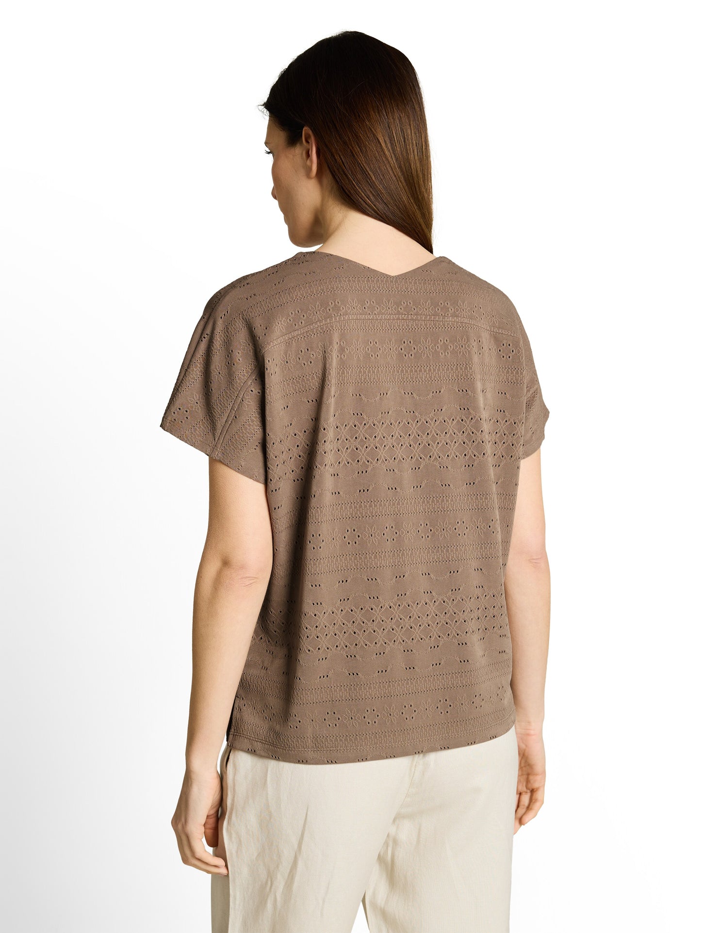 T-shirt v-neck ajour - 1050421