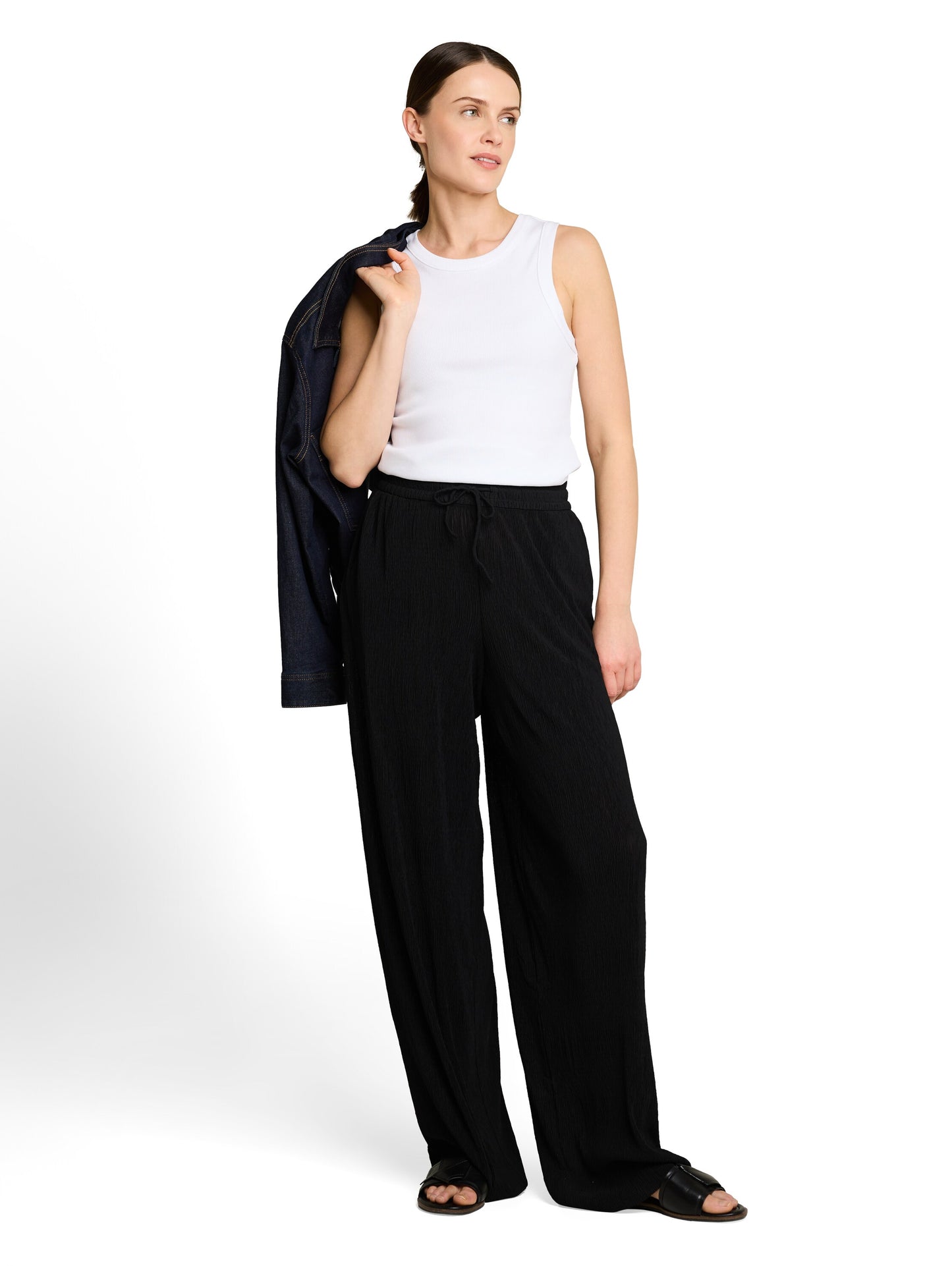 loose fit wide leg crinkle - 1053218
