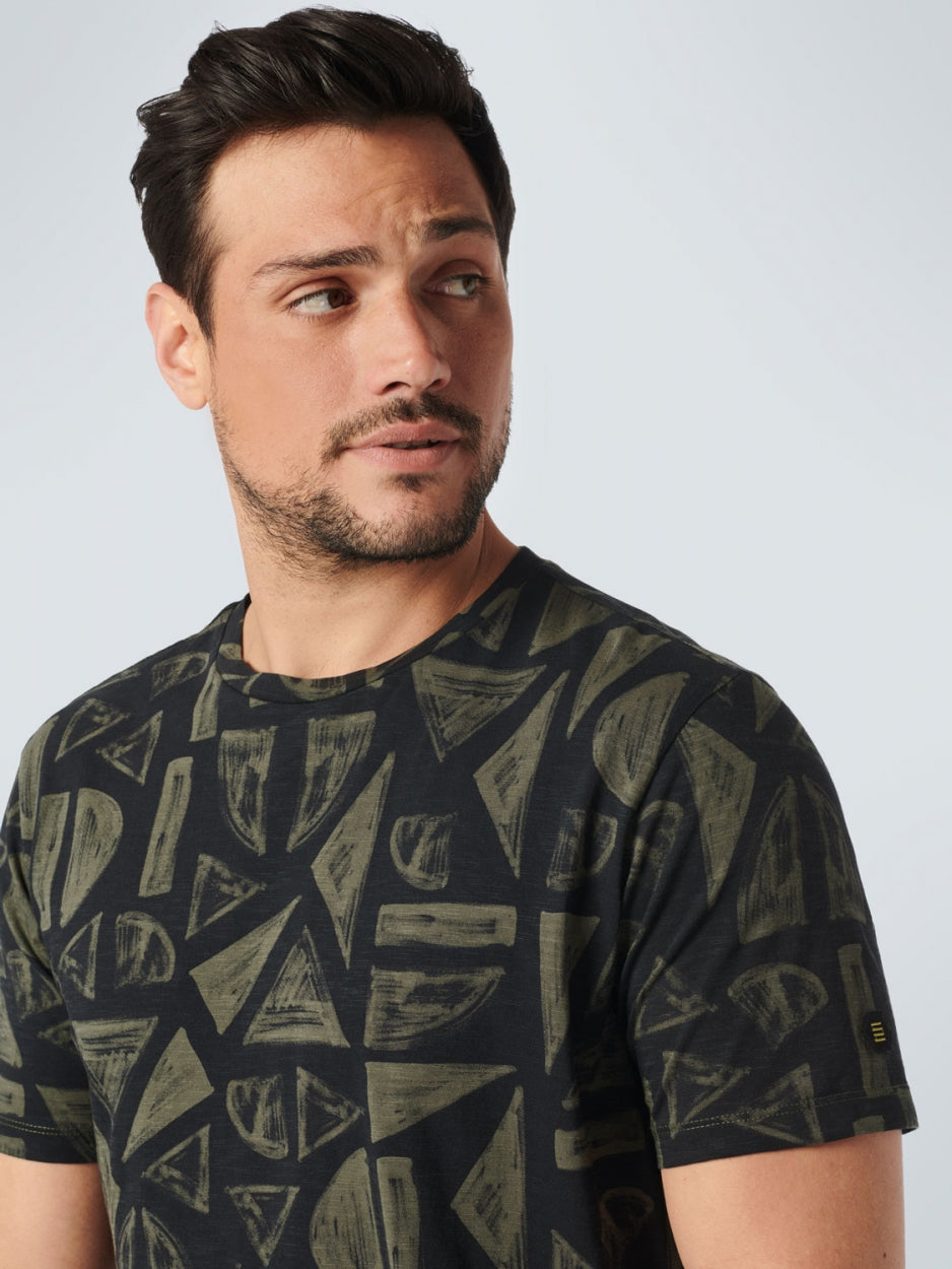 T-Shirt Crewneck Allover Printed Sl - 20350426