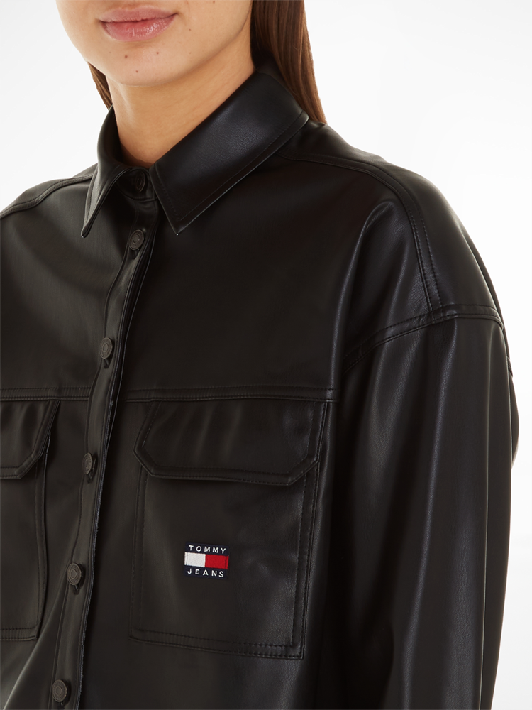 TJW SPR OVS PLEATHER OVERSHIRT - DW0DW16421