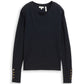 knit crew-neck with button det - 1049125