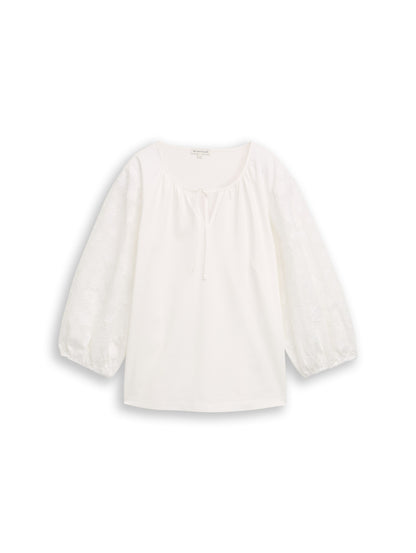 T-shirt with puffed sleeves - 1050845