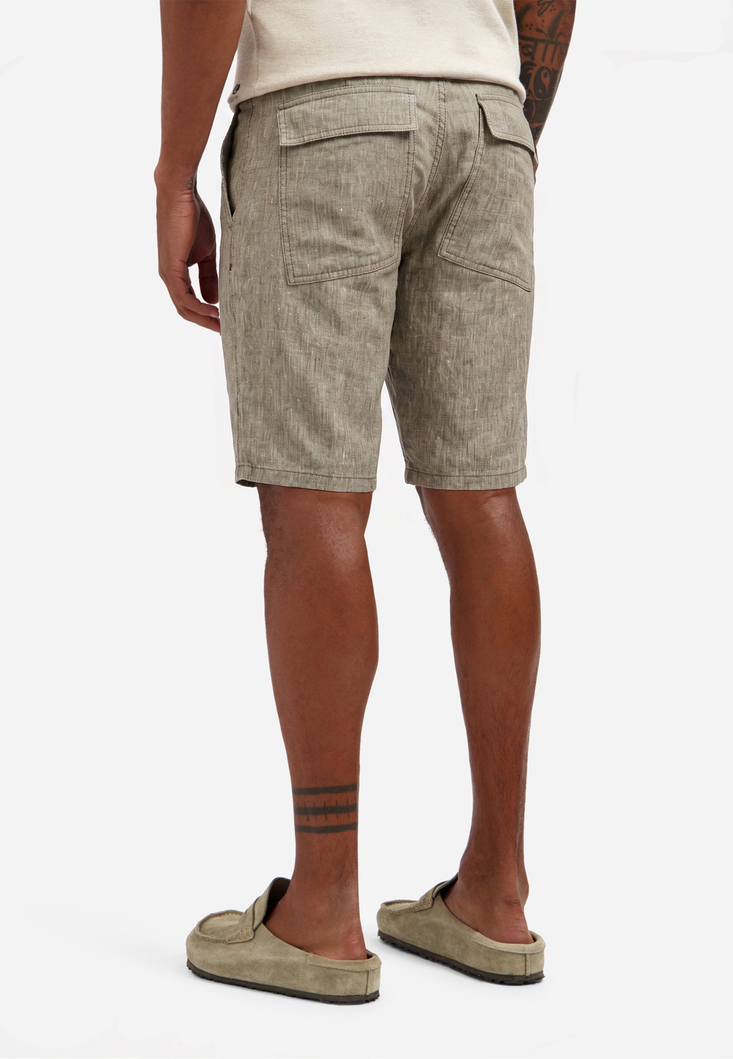 Short Chino With Linen - 318190311