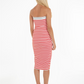 TJW LOGO TAPE STRIPE TUBE DRESS - DW0DW17922