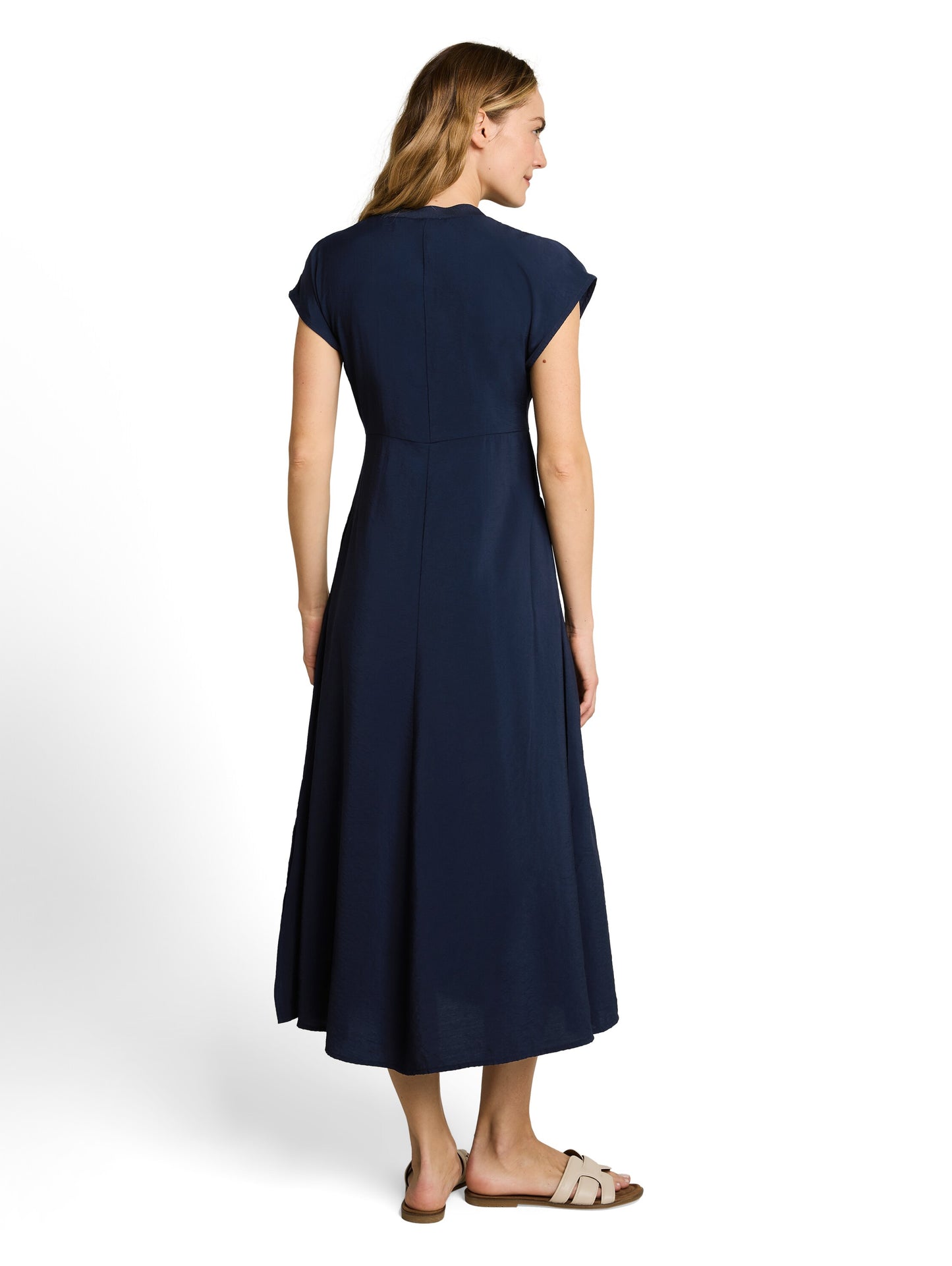 dress with rib collar - 1051246