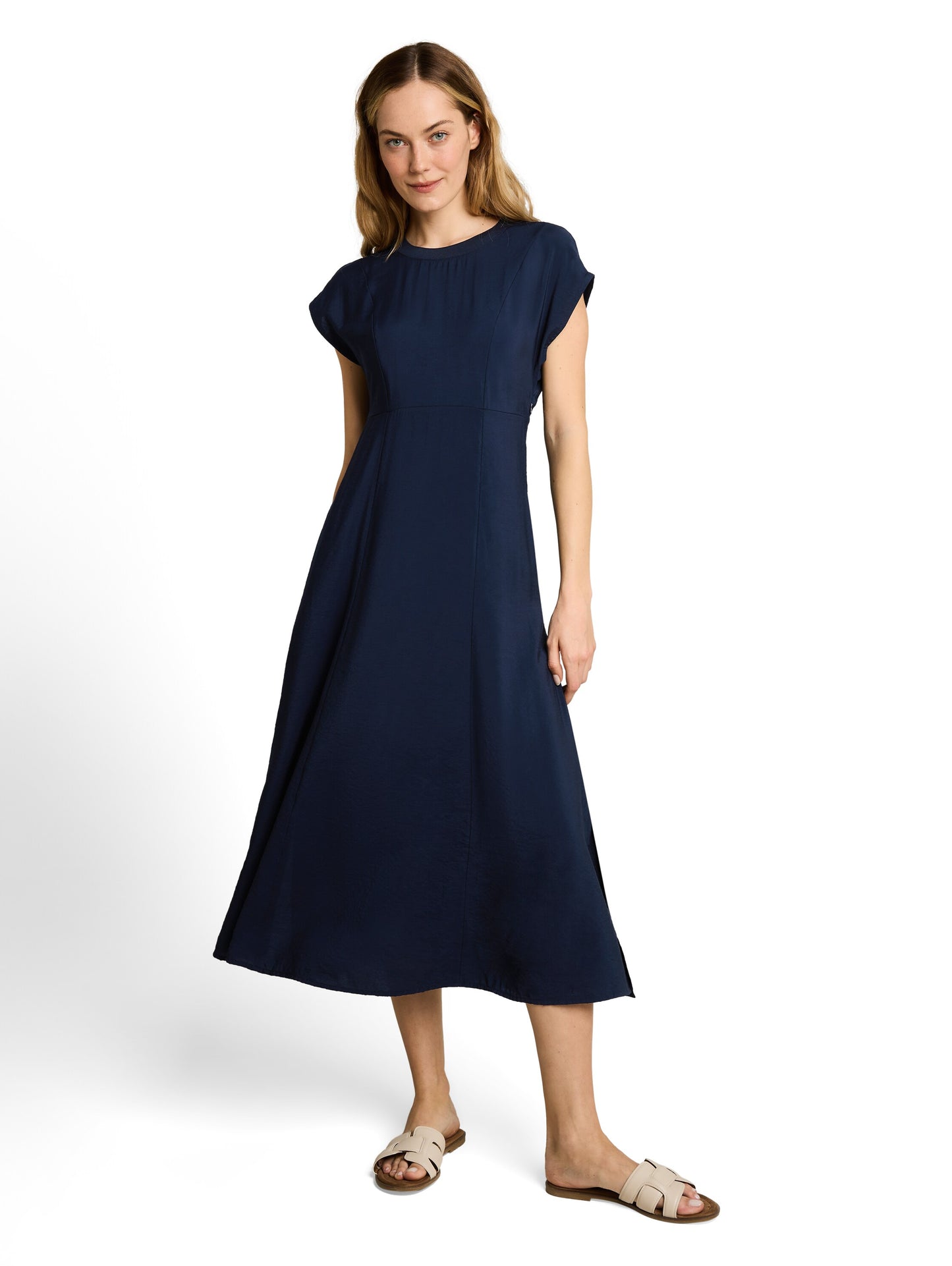 dress with rib collar - 1051246